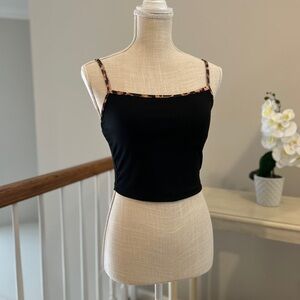 Black Spaghetti Strap Women's Top